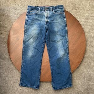 SHEPLERS Denim Jeans Men's Size 38" Medium Blue Faded Western Straight Leg